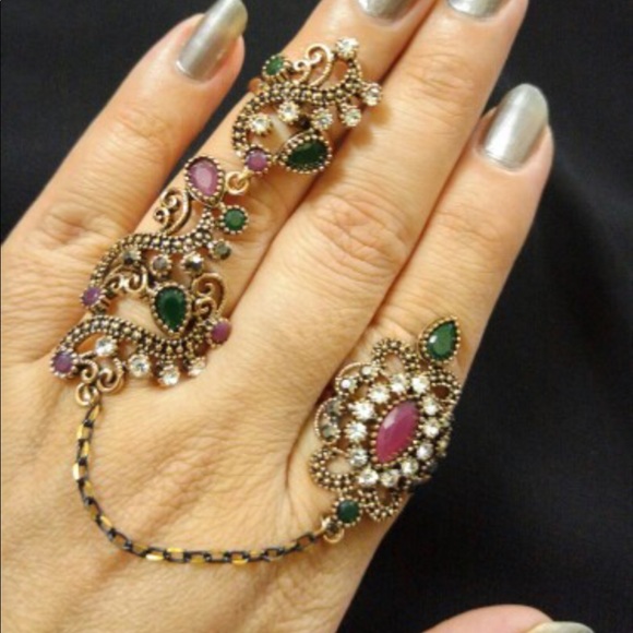 Jewelry | Vintage Style Antique Double Finger Ring | Poshmark
